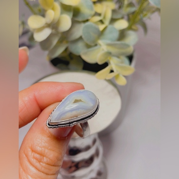 NWT 925 Sterling Silver Plated moonstone white women’s ring size 8 - Picture 11 of 15